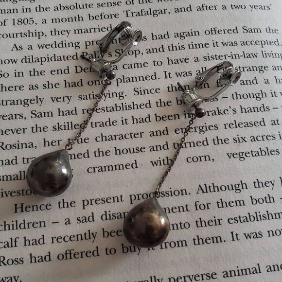 Vintage Long Dangle Ball Earrings - Picture 1 of 5